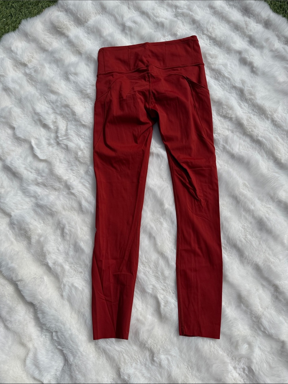 Lululemon fast and free tights leggings burnt orange rust color size 6 - Picture 8 of 11